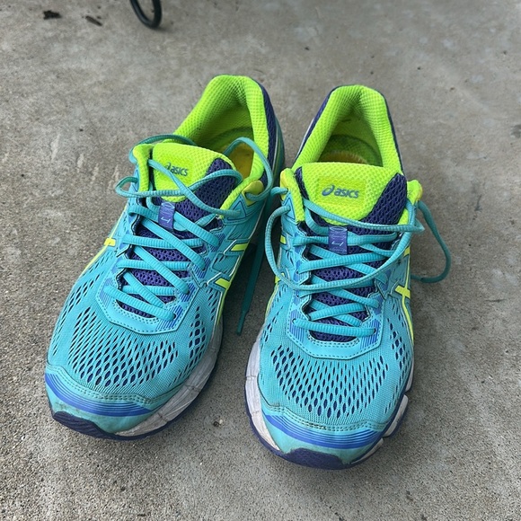 ASICS Blue tennis shoes women’s size 10 - Picture 2 of 7